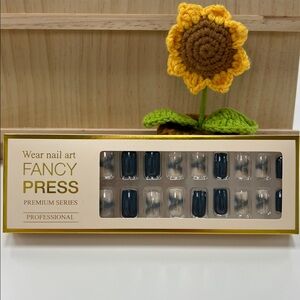 Fancy Press Nail Art Set 3 with Blue and Gold Accents